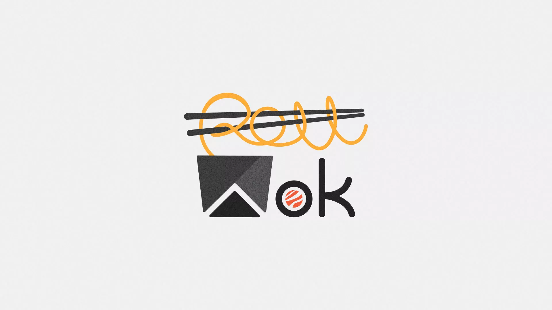 Разработка логотипа суши-бара «Roll Wok Club» в Медвежьегорске
