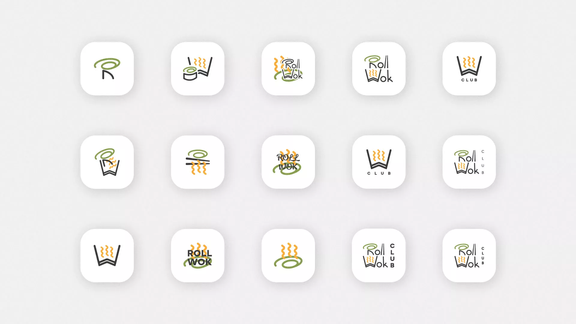 Разработка иконки приложения суши-бара «Roll Wok Club» в Медвежьегорске